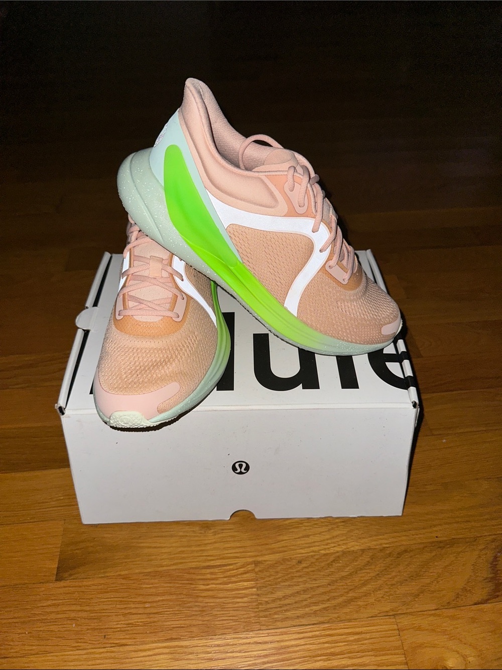 lululemon athletica BlissFeel Run Sneakers - Butter Pink/ Scream Green Light